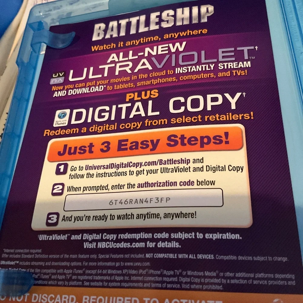 Blu Ray Disc - Battleship. V47